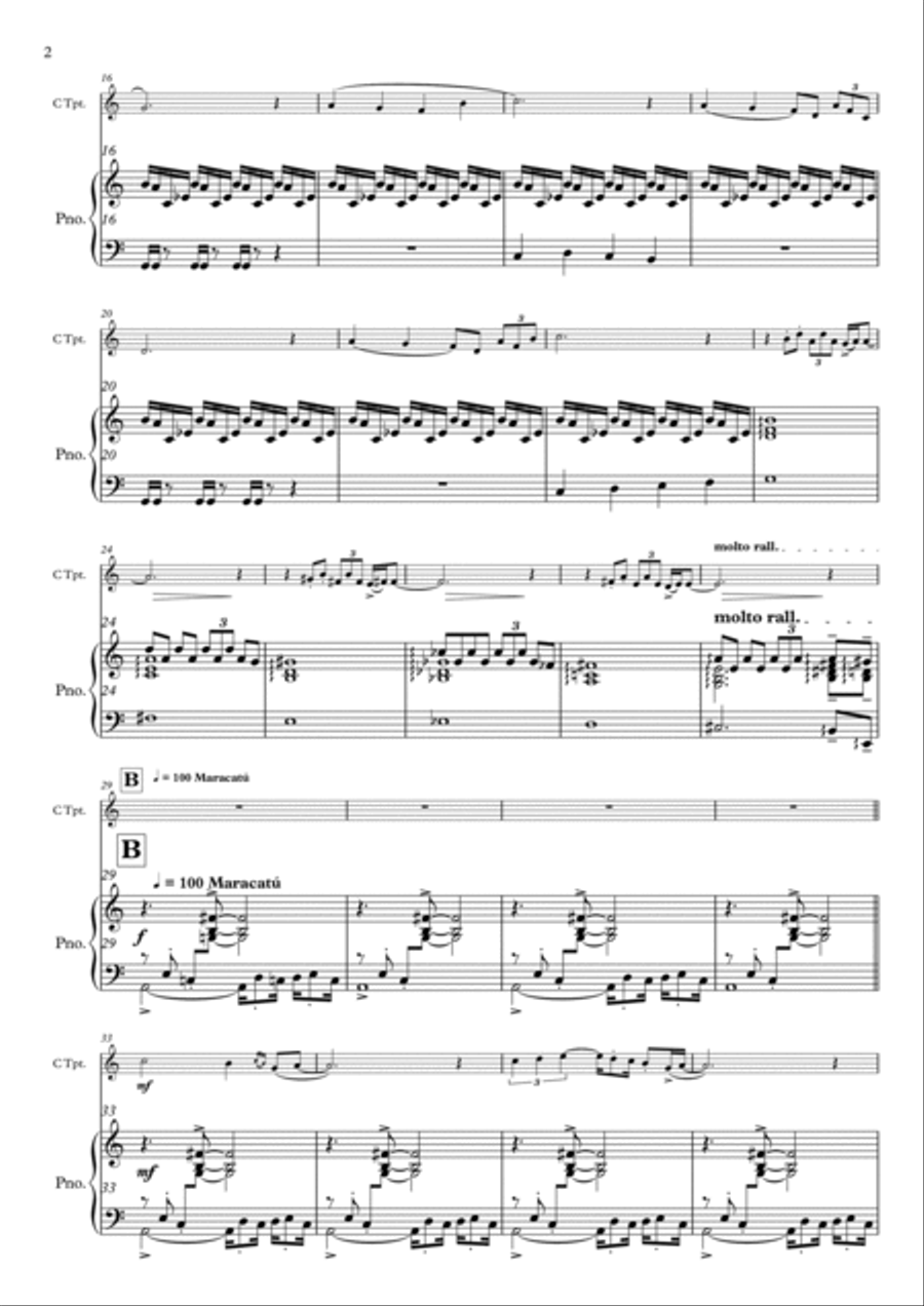 Brazilian Suite for Trumpet and Piano Trumpet Solo scores gallery preview page 5