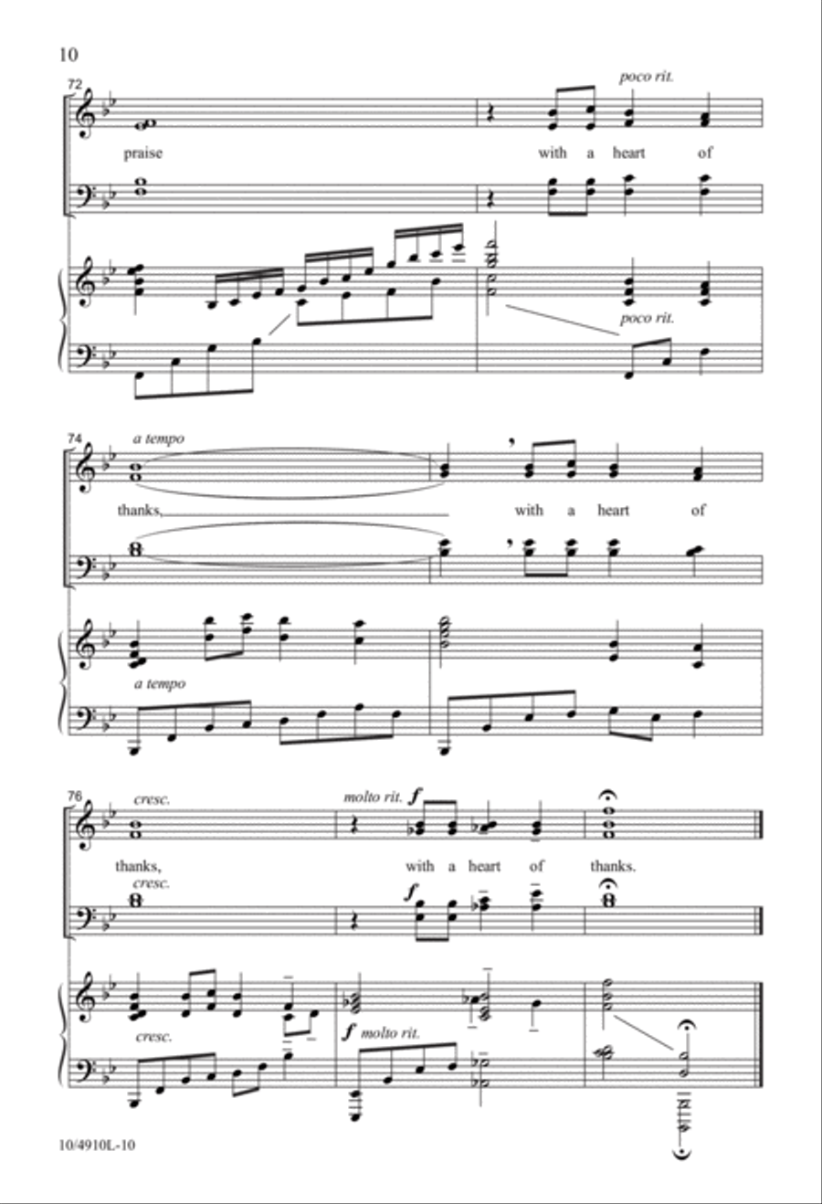With a Heart of Thanks 4-Part scores gallery preview page 10
