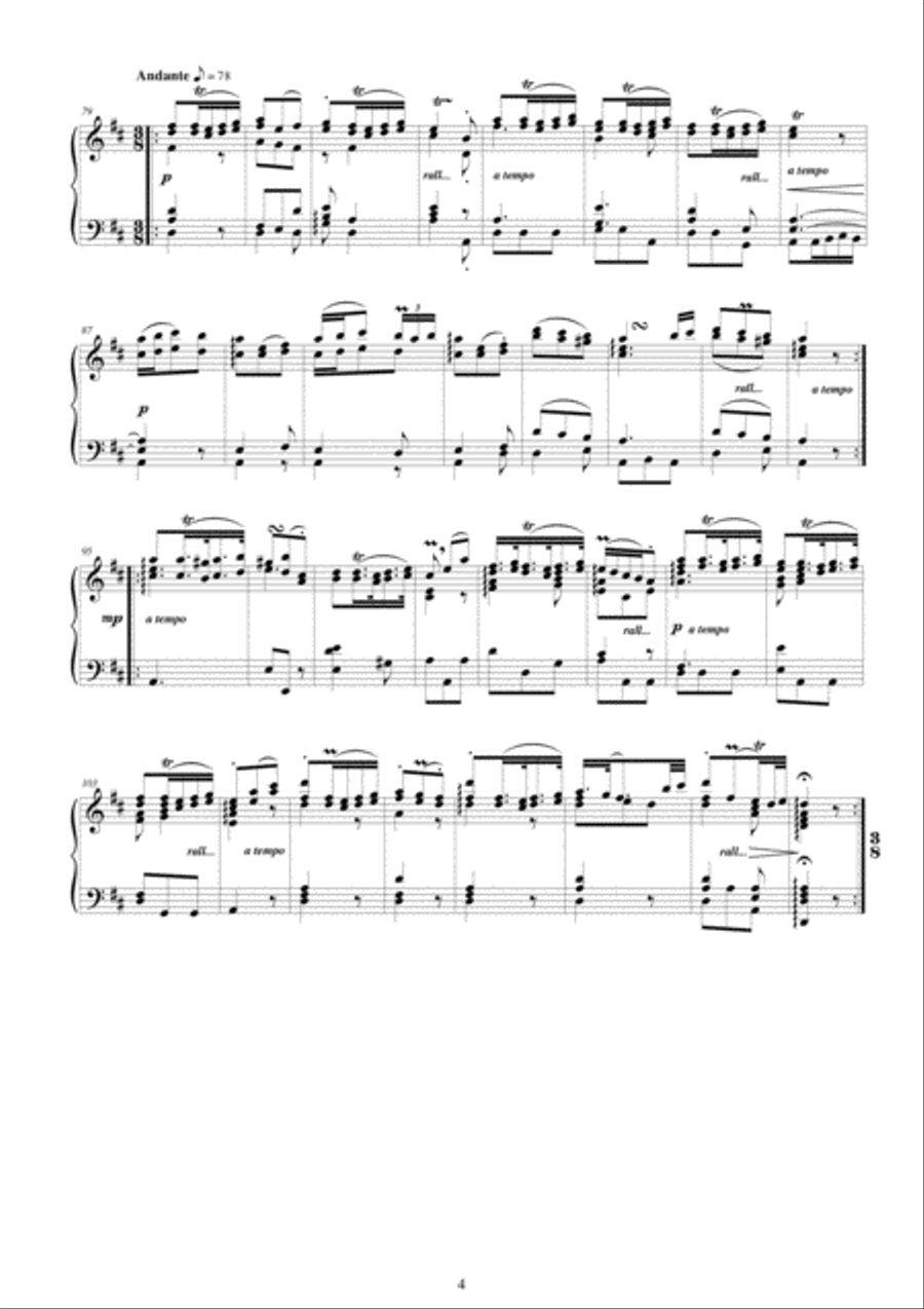 Vivaldi - Concerto in D major RV 429 for Piano Piano Solo scores gallery preview page 4