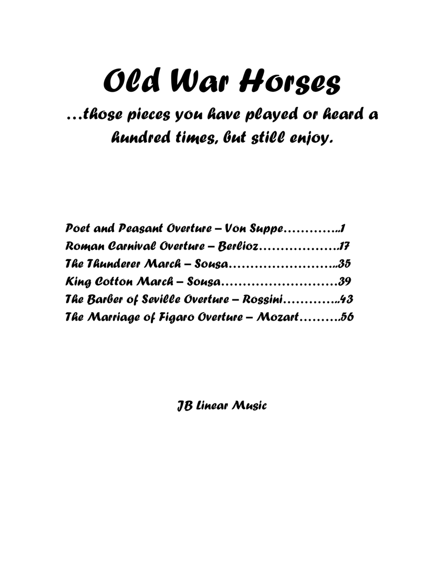 Old War Horses book for flute and bassoon duet Woodwind Duet scores gallery preview page 1