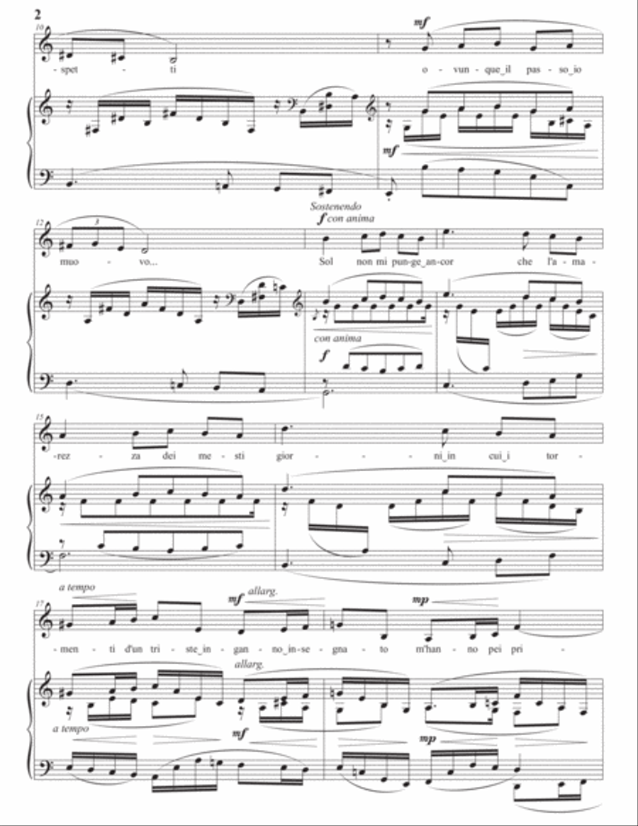 DONAUDY: Luoghi sereni e cari (transposed to C major) Voice scores gallery preview page 3