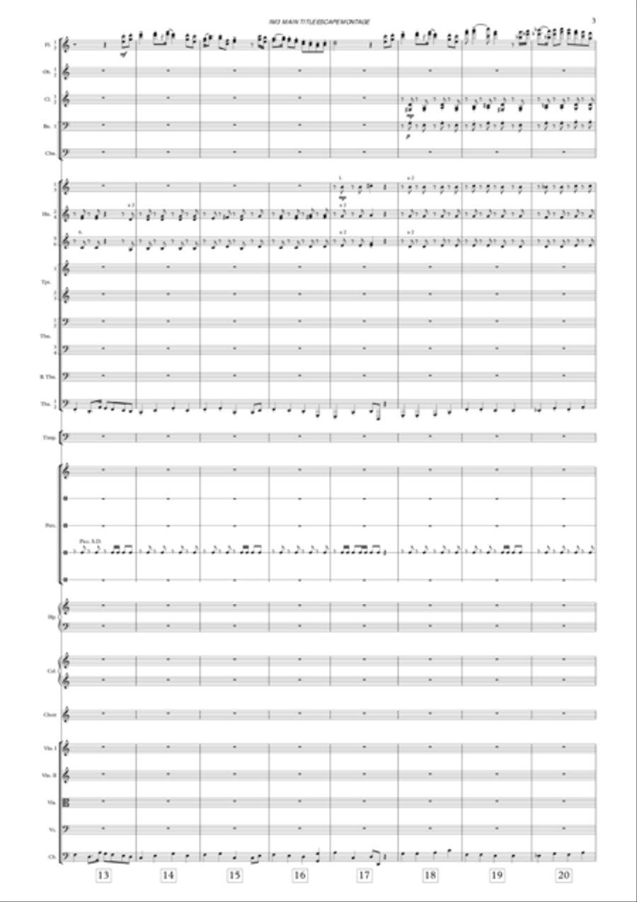 Chicken Run - Main Title Escape Montage Full Orchestra scores gallery preview page 5