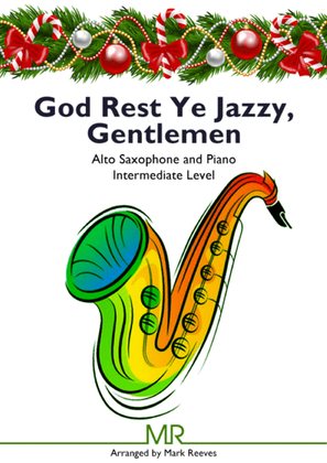 Book cover for God Rest Ye Jazzy, Gentlemen - alto sax and piano