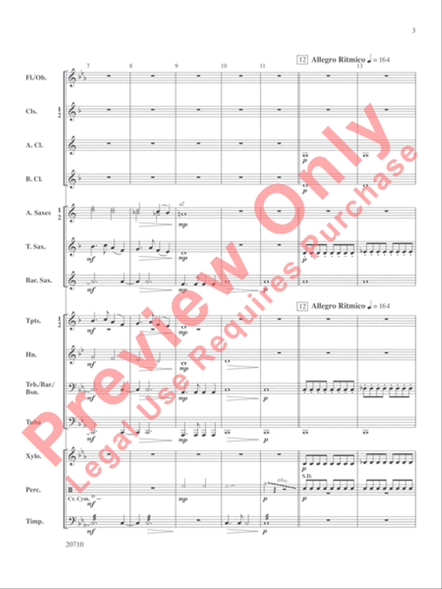 In Darkest Night Concert Band scores gallery preview page 4