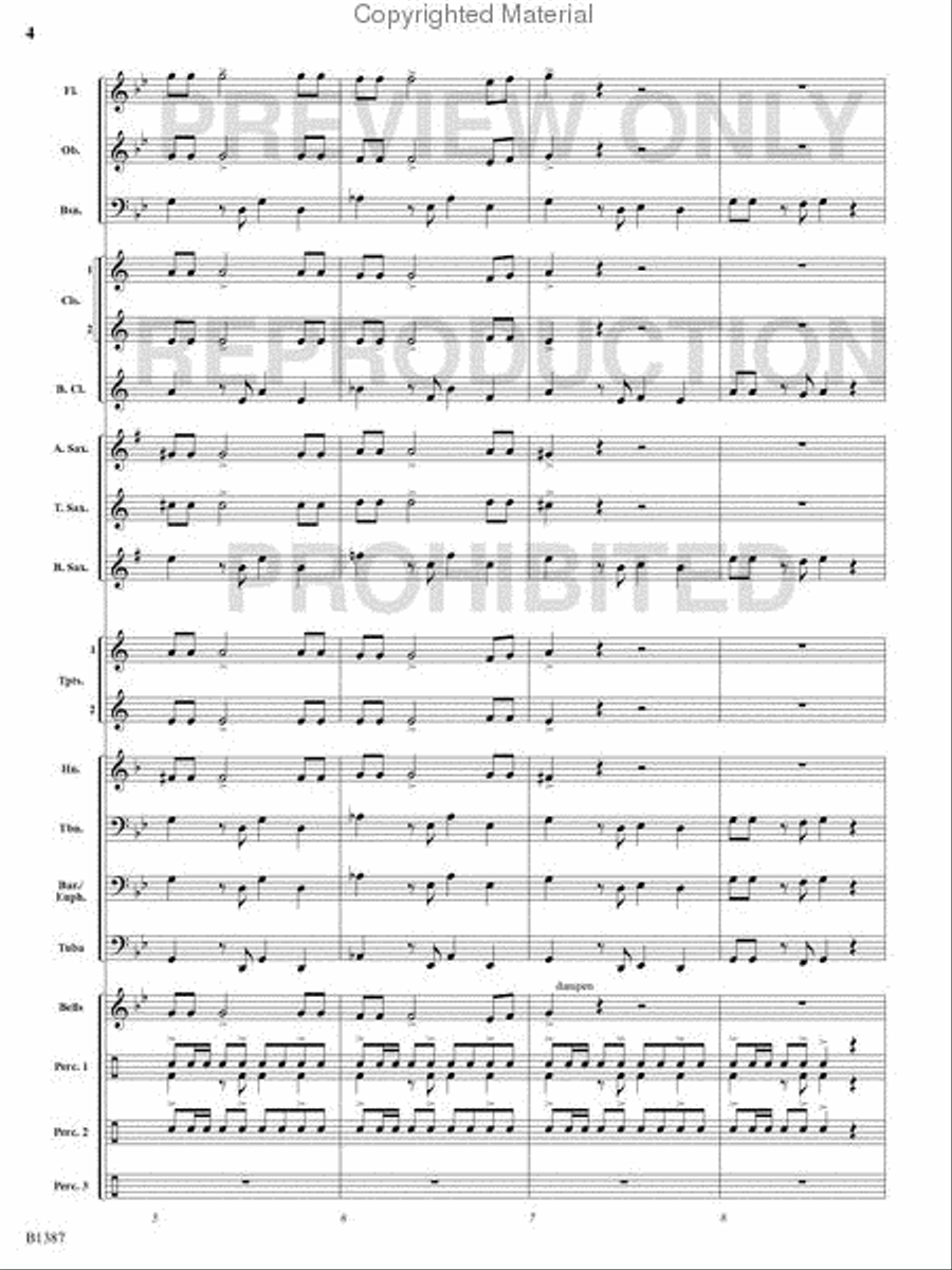 Fiesta Española Concert Band scores gallery preview page 3