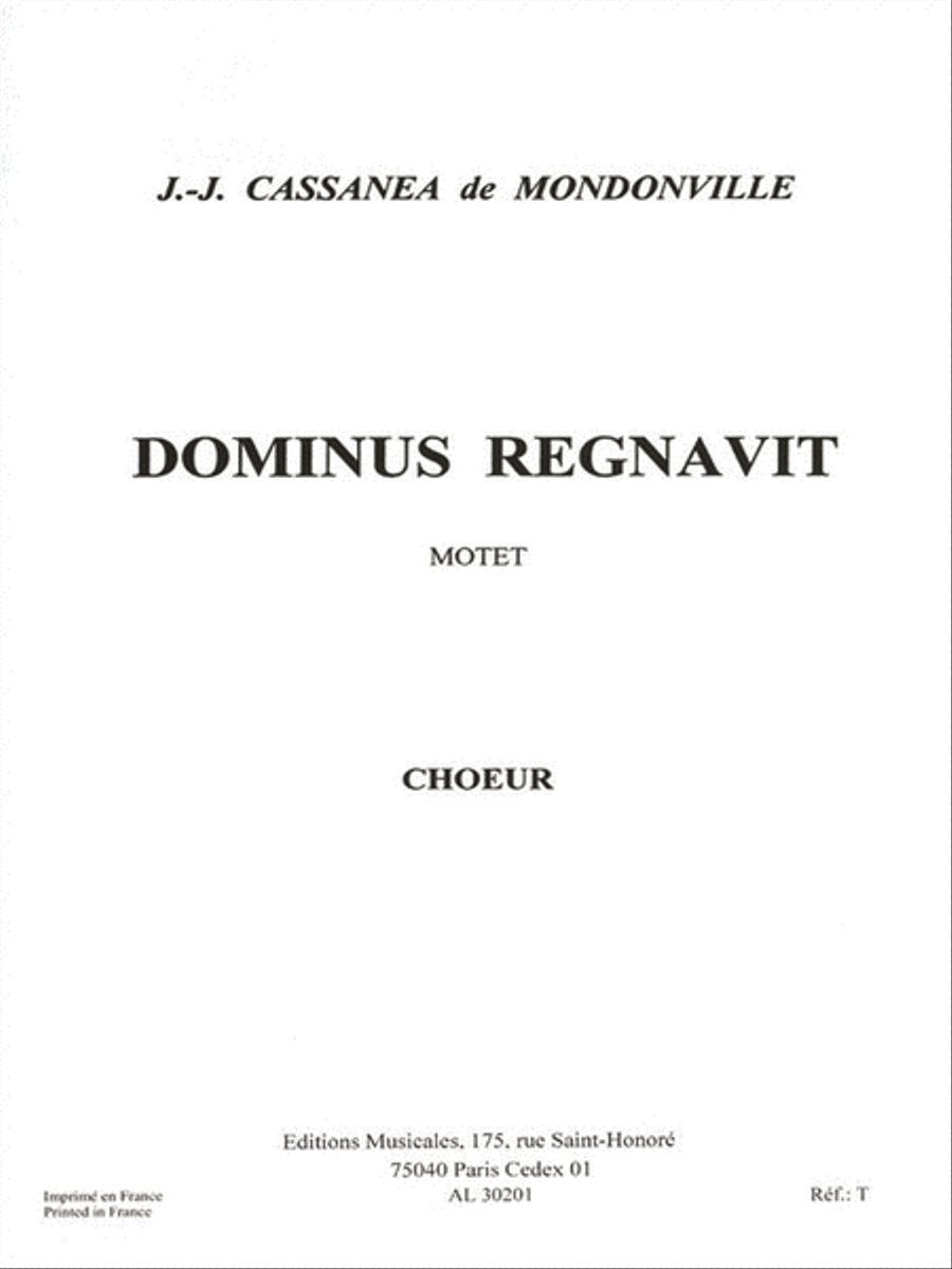 Dominus Regnavit For Choir 4-Part scores gallery preview page 1