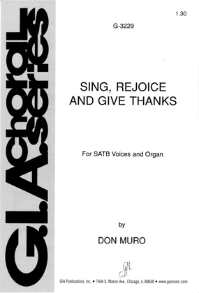 Sing, Rejoice and Give Thanks