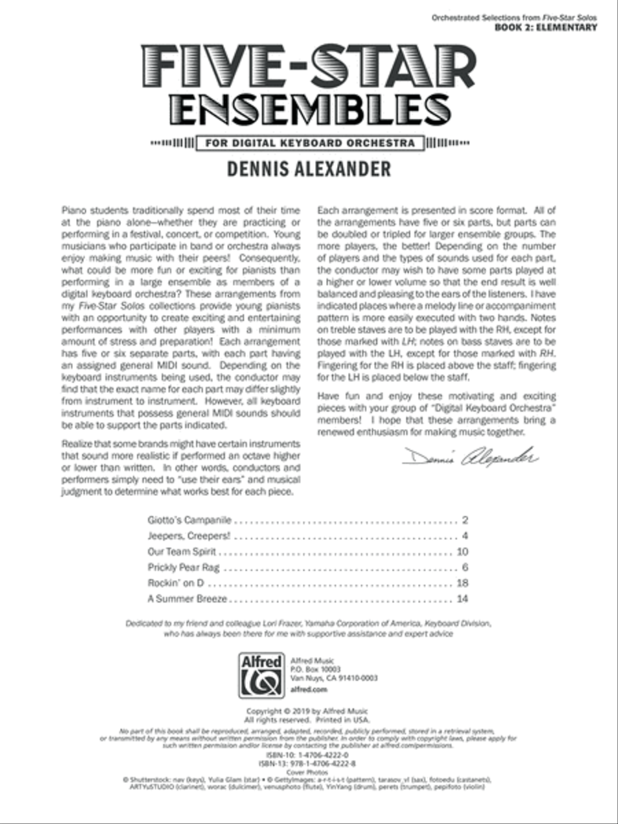 Five-Star Ensembles Five-Star Ensembles Easy Piano scores gallery preview page 2
