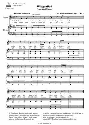 Wiegenlied, Op. 13 No. 2 (B-flat Major)