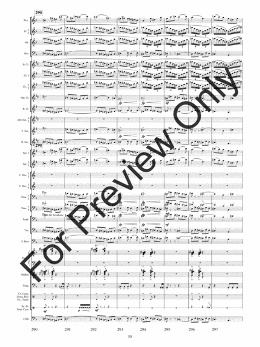 Festival Variations Concert Band scores gallery preview page 53