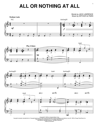 All Or Nothing At All [Jazz version] (arr. Brent Edstrom)