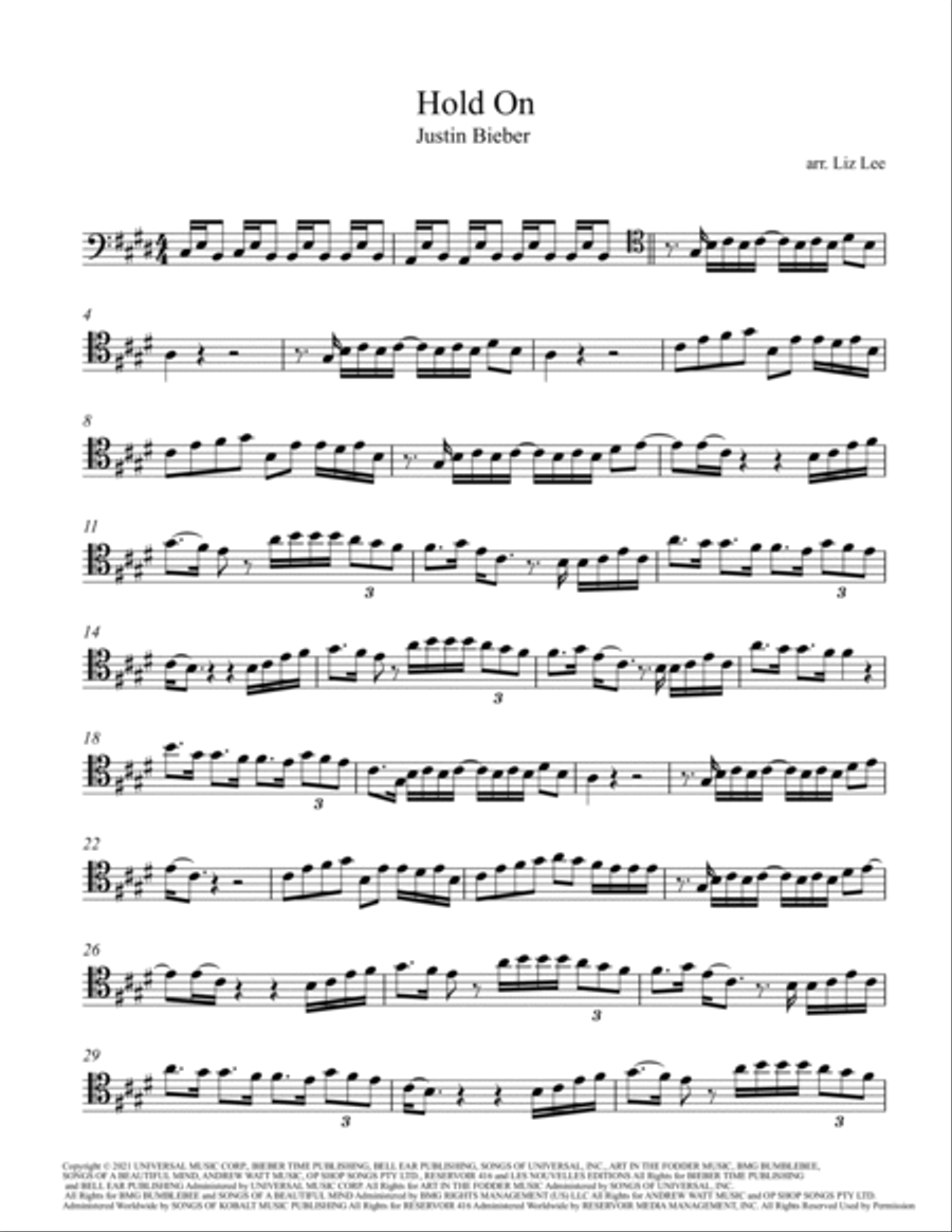 Hold On Cello Solo scores gallery preview page 2