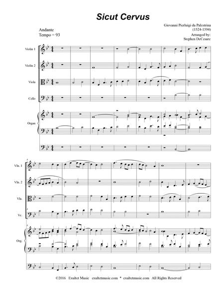 Sicut Cervus (String Quartet and Organ) image number null