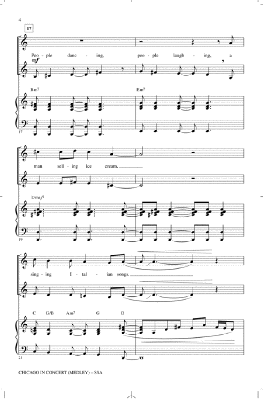 Chicago In Concert (Medley) SSA scores gallery preview page 3