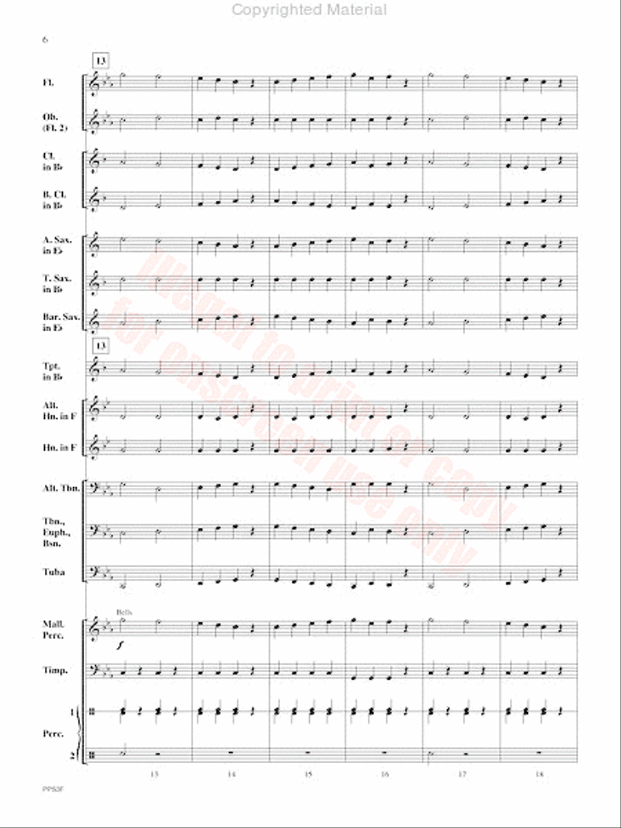 Inception Concert Band scores gallery preview page 7