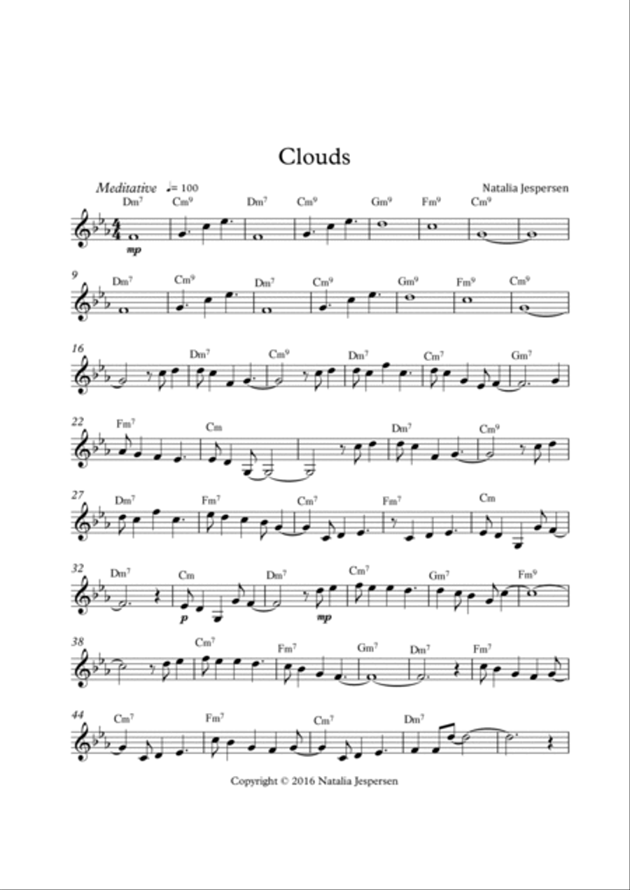 Clouds Clouds Piano Solo scores gallery preview page 2