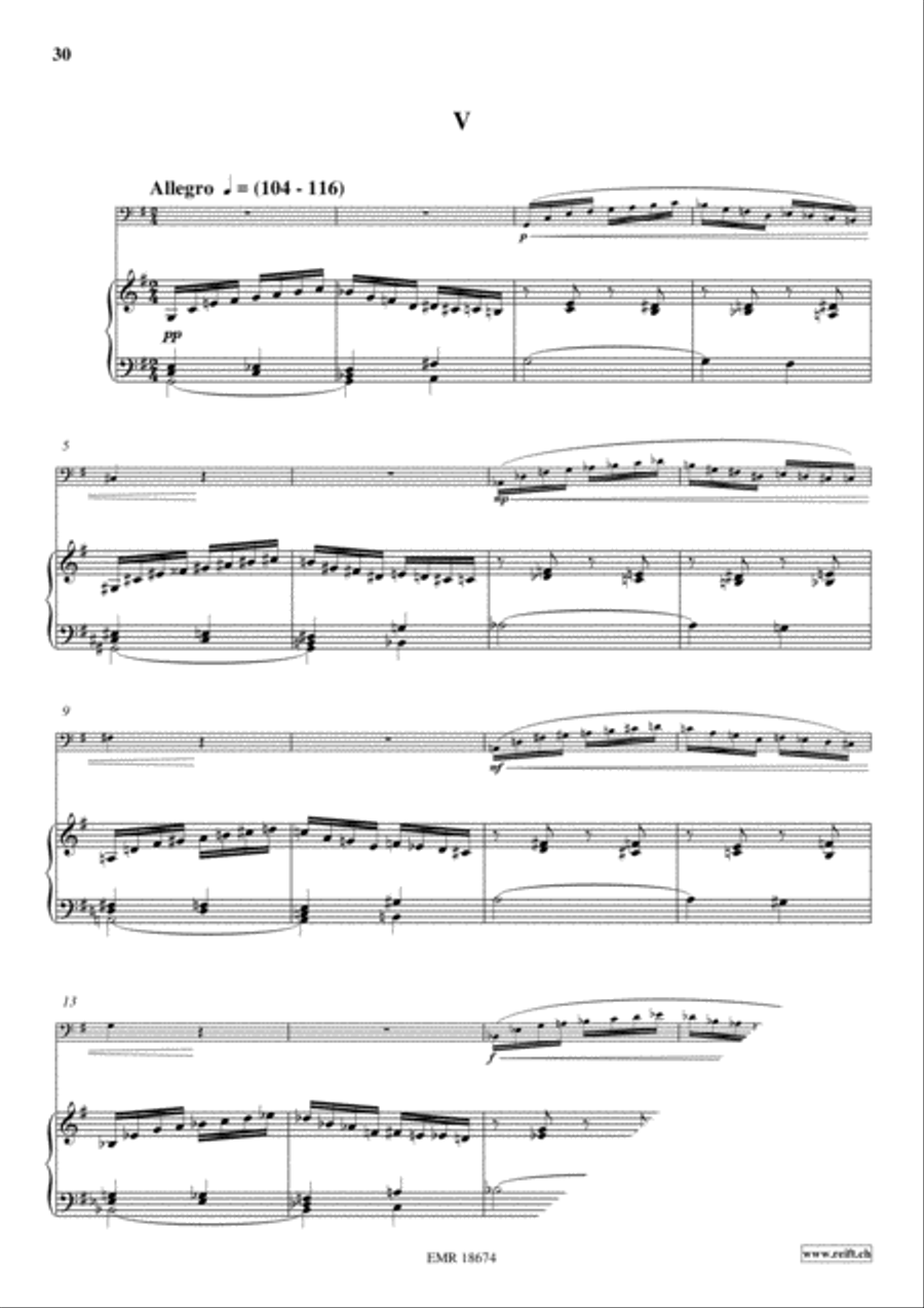 5 Etudes d'Intonation Piano Accompaniment scores gallery preview page 10