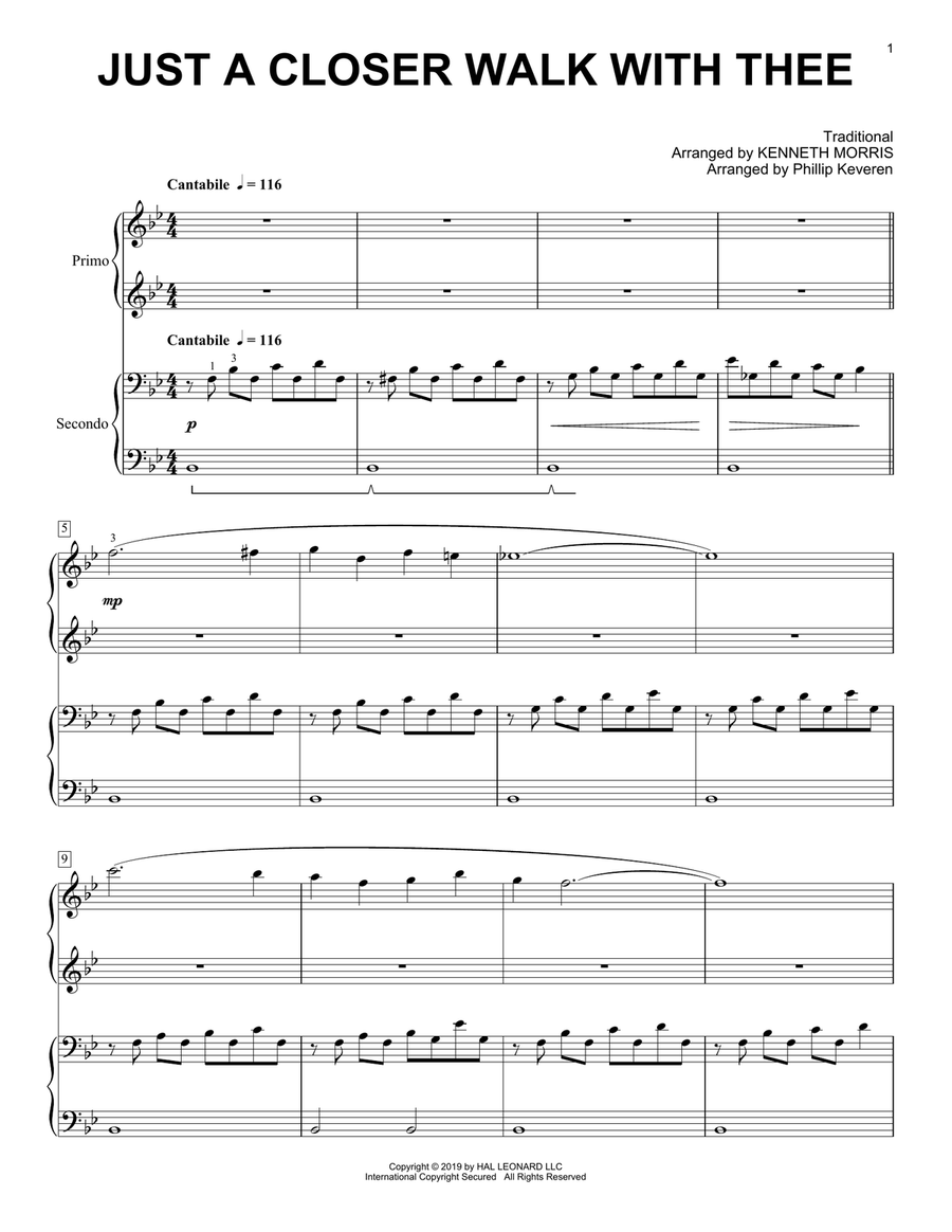 Just A Closer Walk With Thee (arr. Phillip Keveren)
