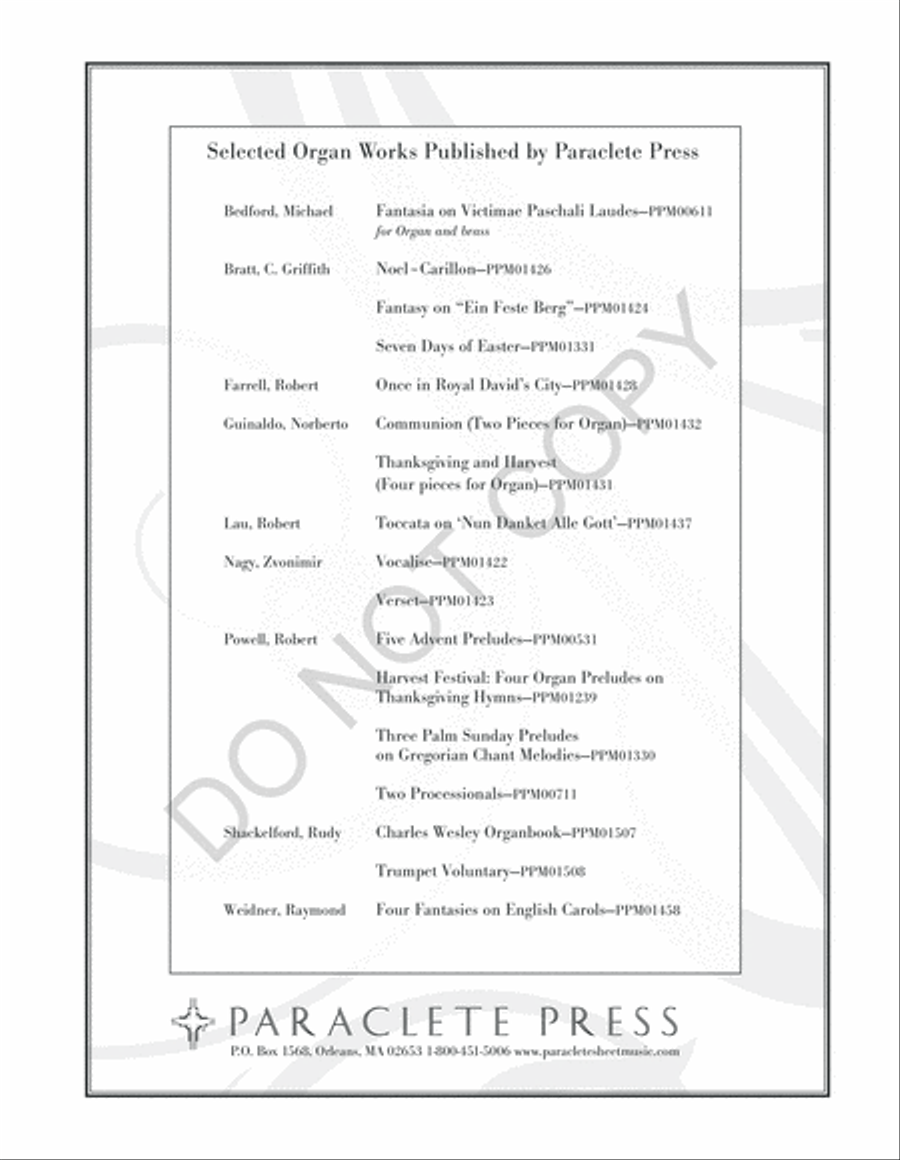 Five Plainsong Preludes for Organ Organ Solo scores gallery preview page 16