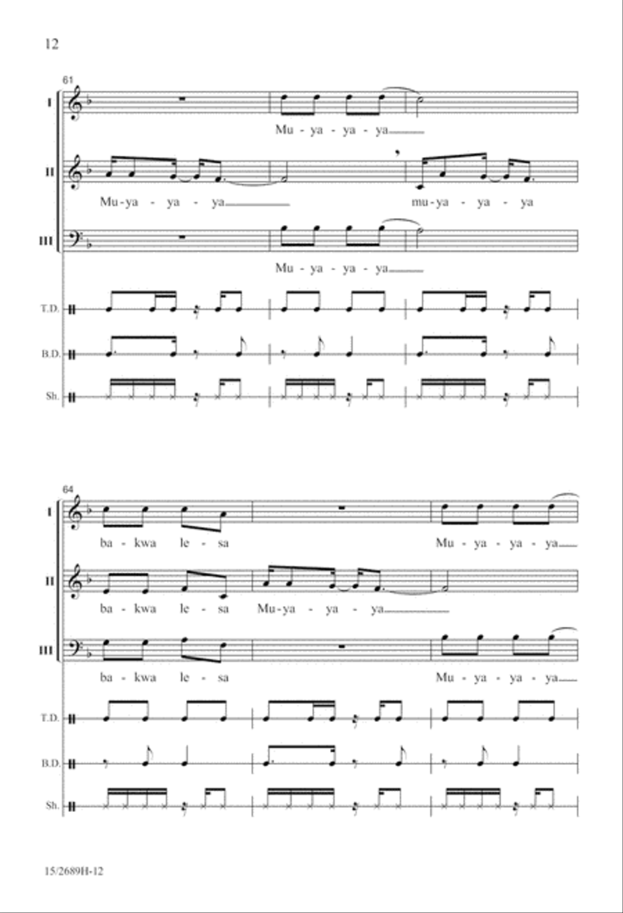 Bonse Aba 3-Part scores gallery preview page 13