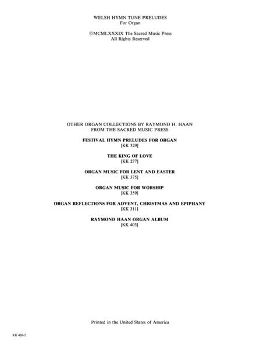 Welsh Hymn Tune Preludes Organ Solo scores gallery preview page 2