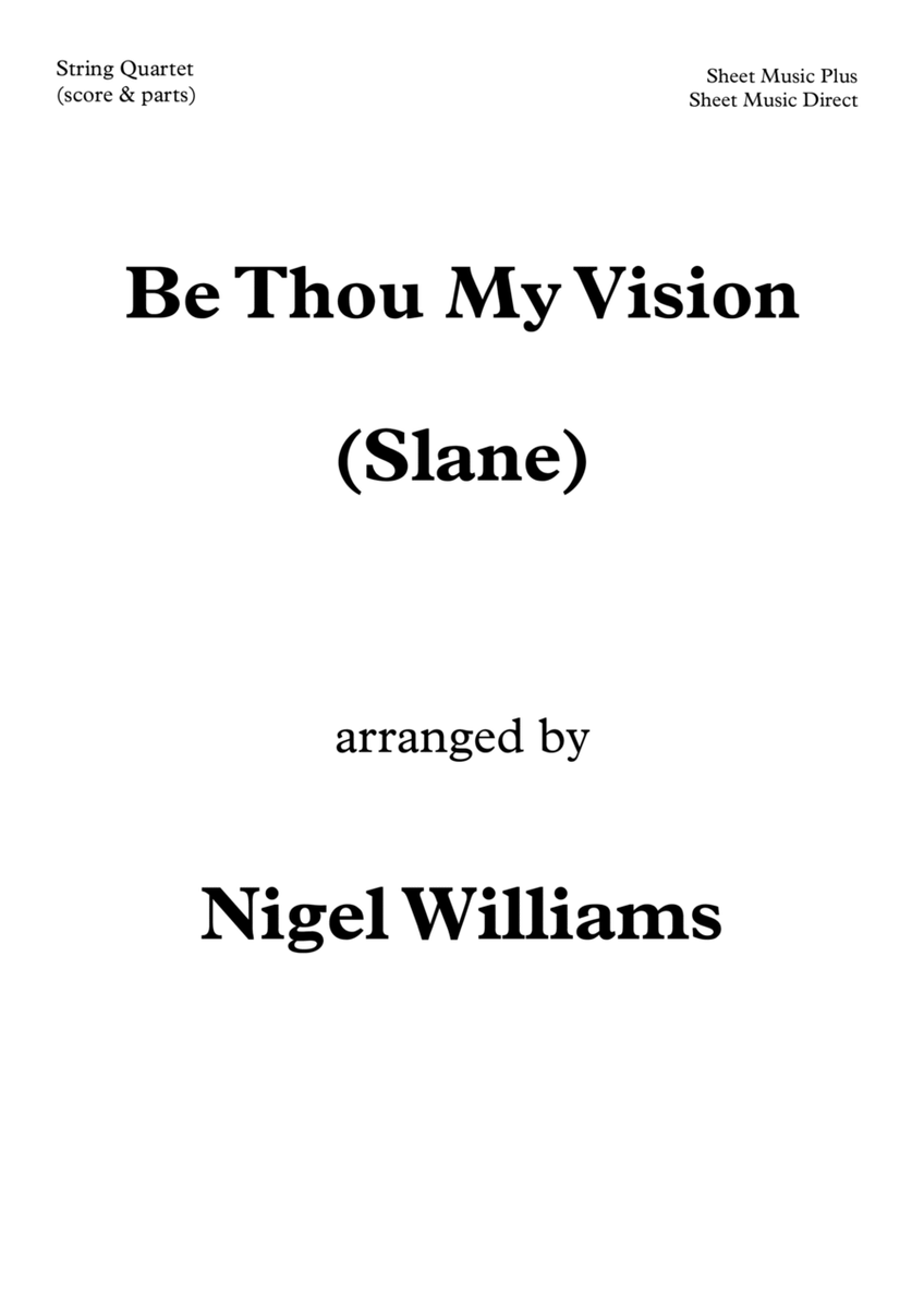 Be Thou My Vision, for String Quartet image number null