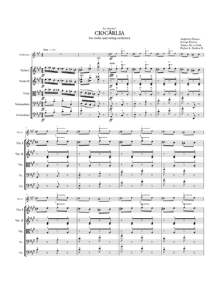 Book cover for CIOCÂRLIA (La Alondra / The Skylark) Violin & String Orchestra.