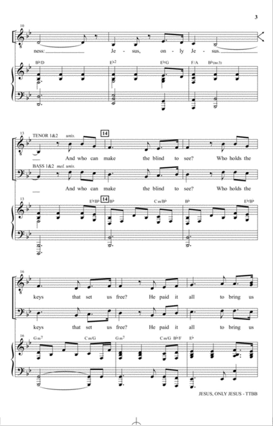 Jesus, Only Jesus TTBB scores gallery preview page 2