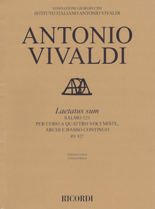 Book cover for Laetatus Sum RV827