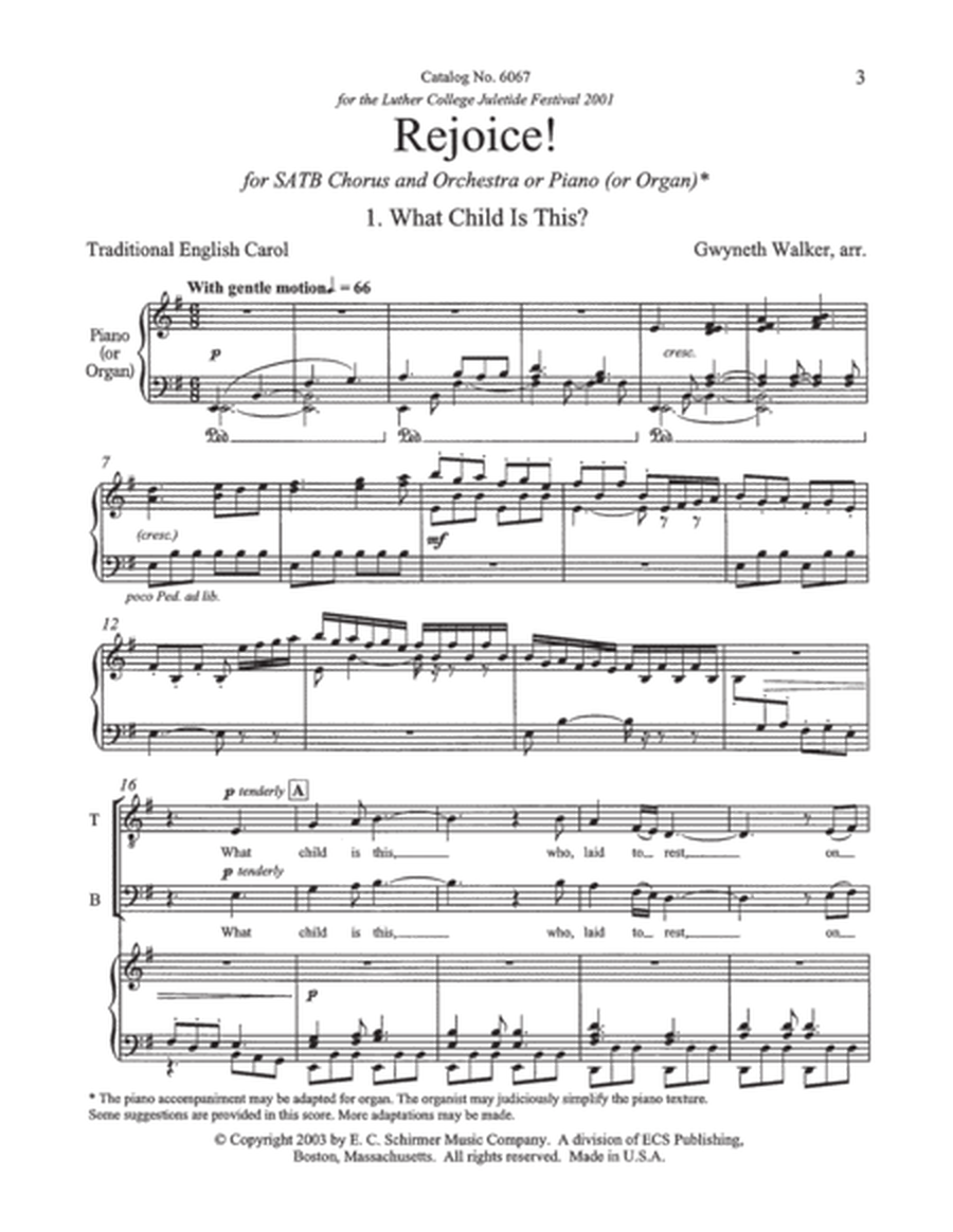 Rejoice! (Downloadable SATB Piano/Choral Score)