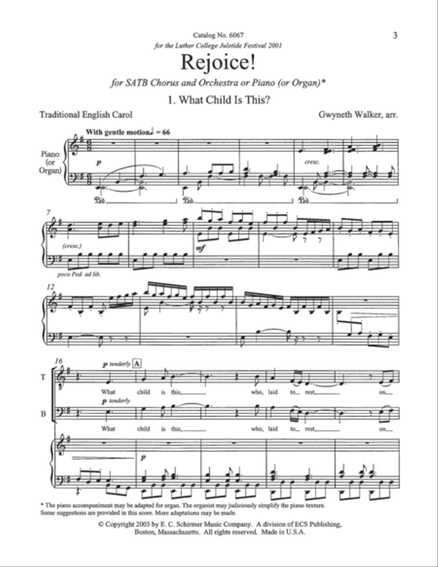 Rejoice! (SATB Version) 4-Part scores gallery preview page 3