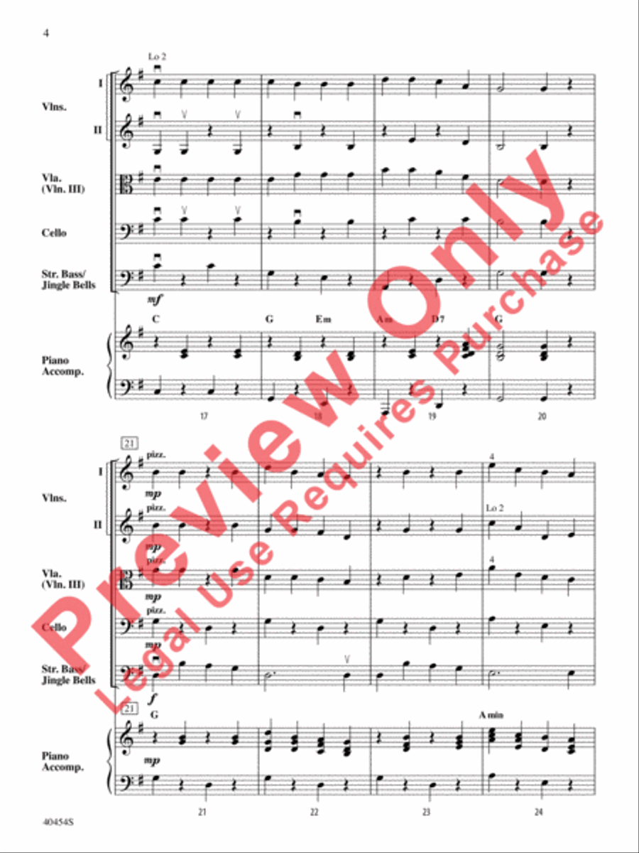Jingle Basses String Orchestra scores gallery preview page 5