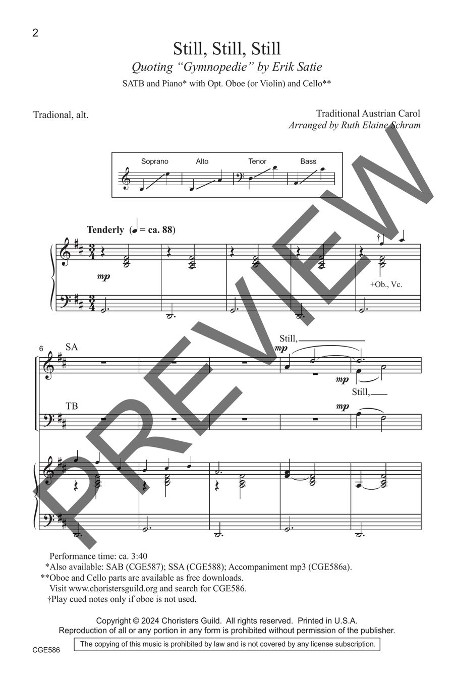 Still, Still, Still (SATB) 4-Part scores gallery preview page 3