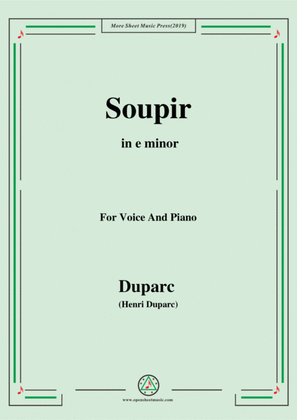 Duparc-Soupir in e minor