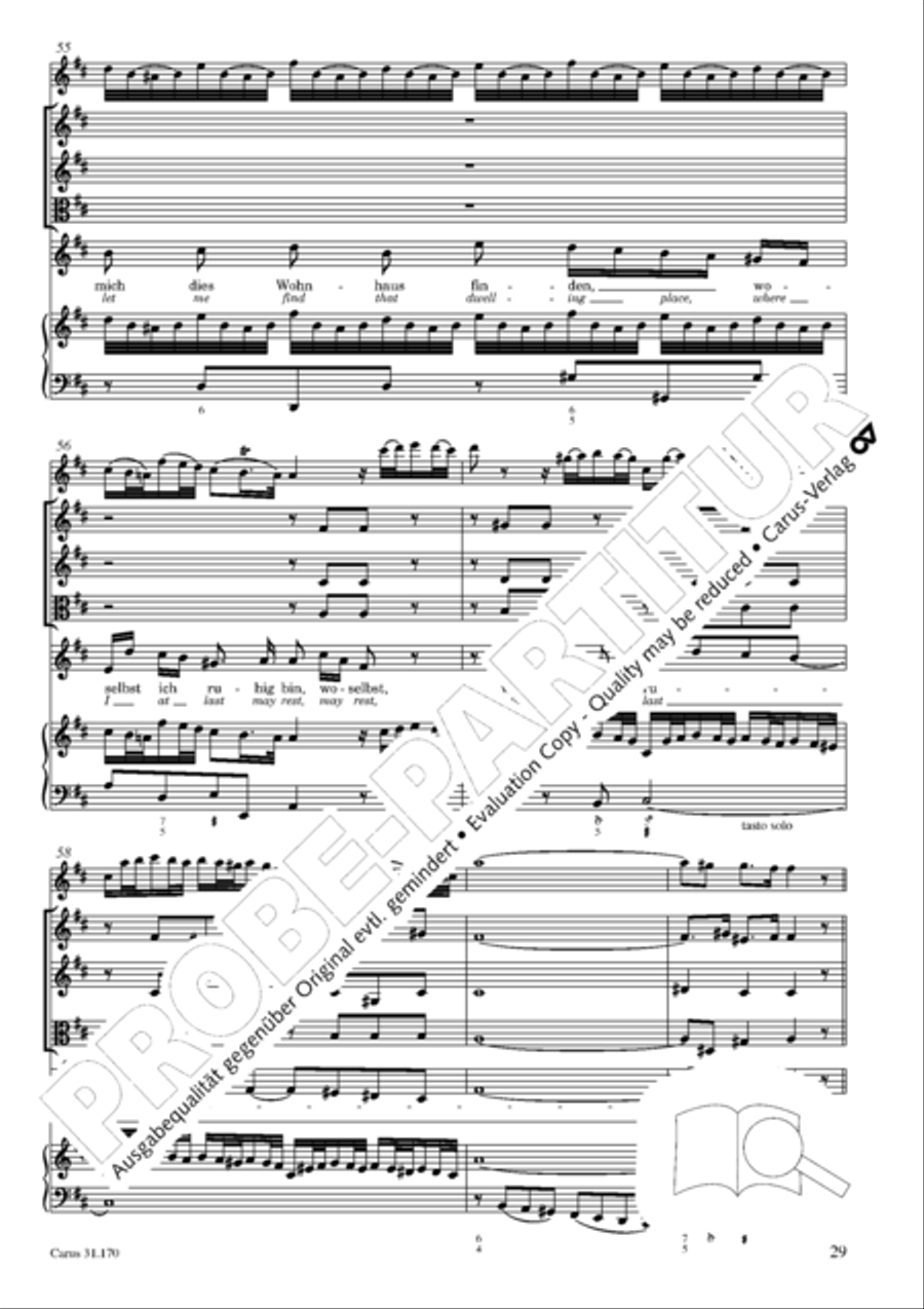 O blessed rest, o welcome heart's delight (Vergnugte Ruh, beliebte Seelenlust) Orchestra scores gallery preview page 30