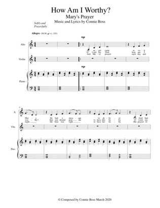 How Am I Worthy (Mary's Prayer) - Solo, violin and piano
