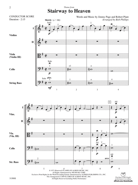 Stairway to Heaven, Theme from: Score