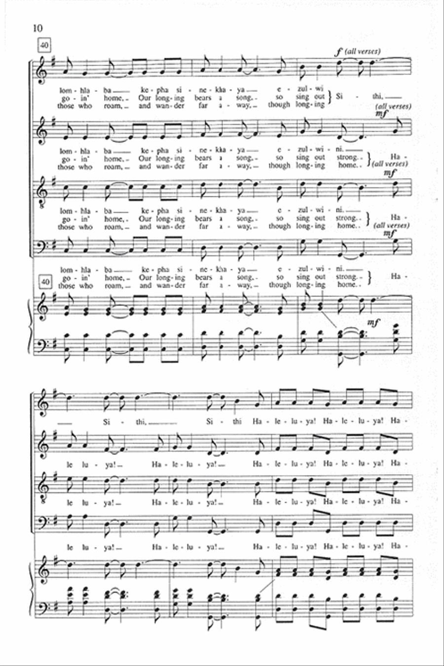 South African Praises (Medley) 4-Part scores gallery preview page 9