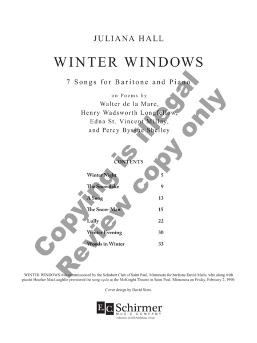 Winter Windows Winter Windows Baritone Voice scores gallery preview page 17