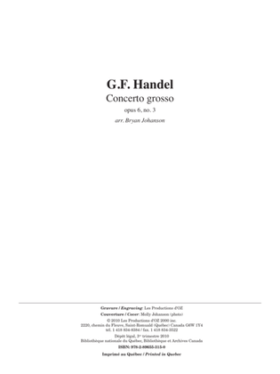Concerto grosso, opus 6, no. 3