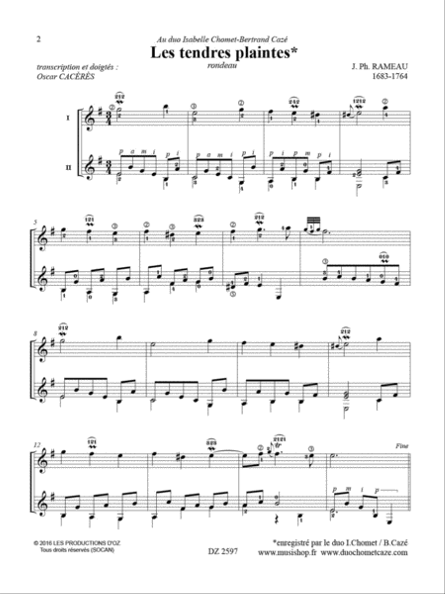 Méditation II Méditation II Classical Guitar scores gallery preview page 2