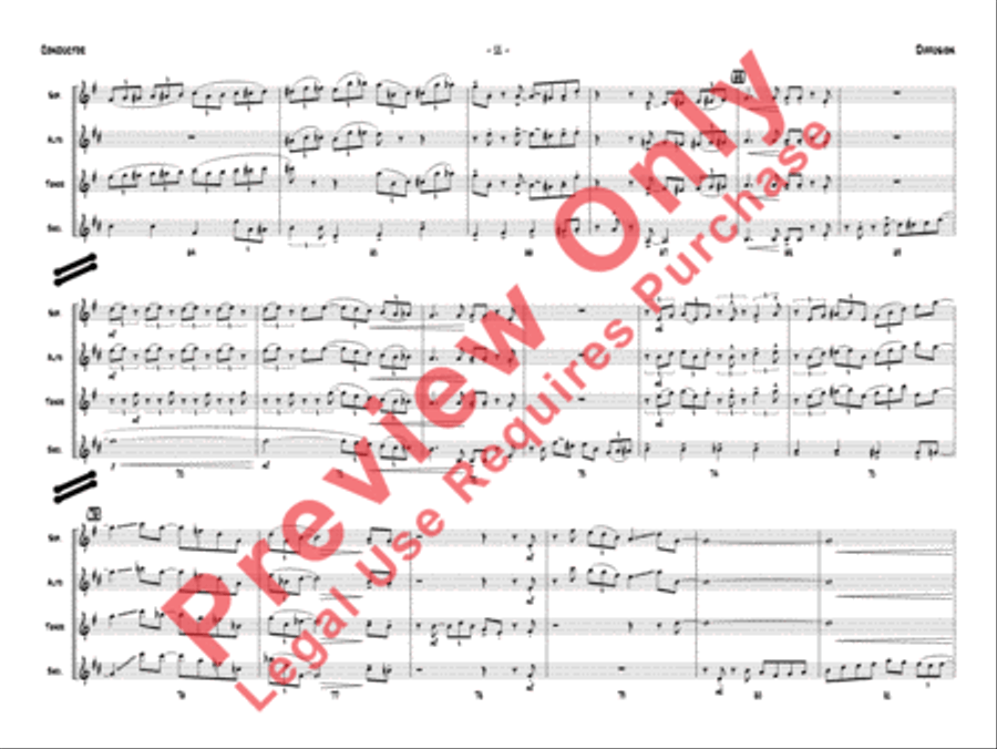 Diffusion for Sax Quartet Small Ensemble scores gallery preview page 14