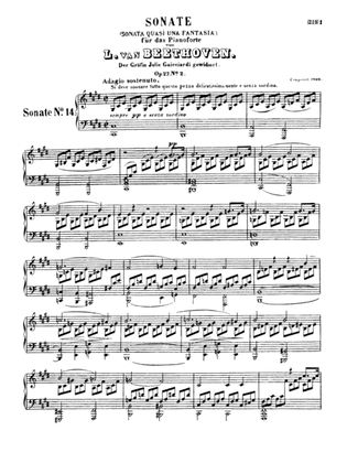 Book cover for Beethoven: Sonatas (Urtext) - Sonata No. 14, Op. 27 No. 2 in C-sharp minor