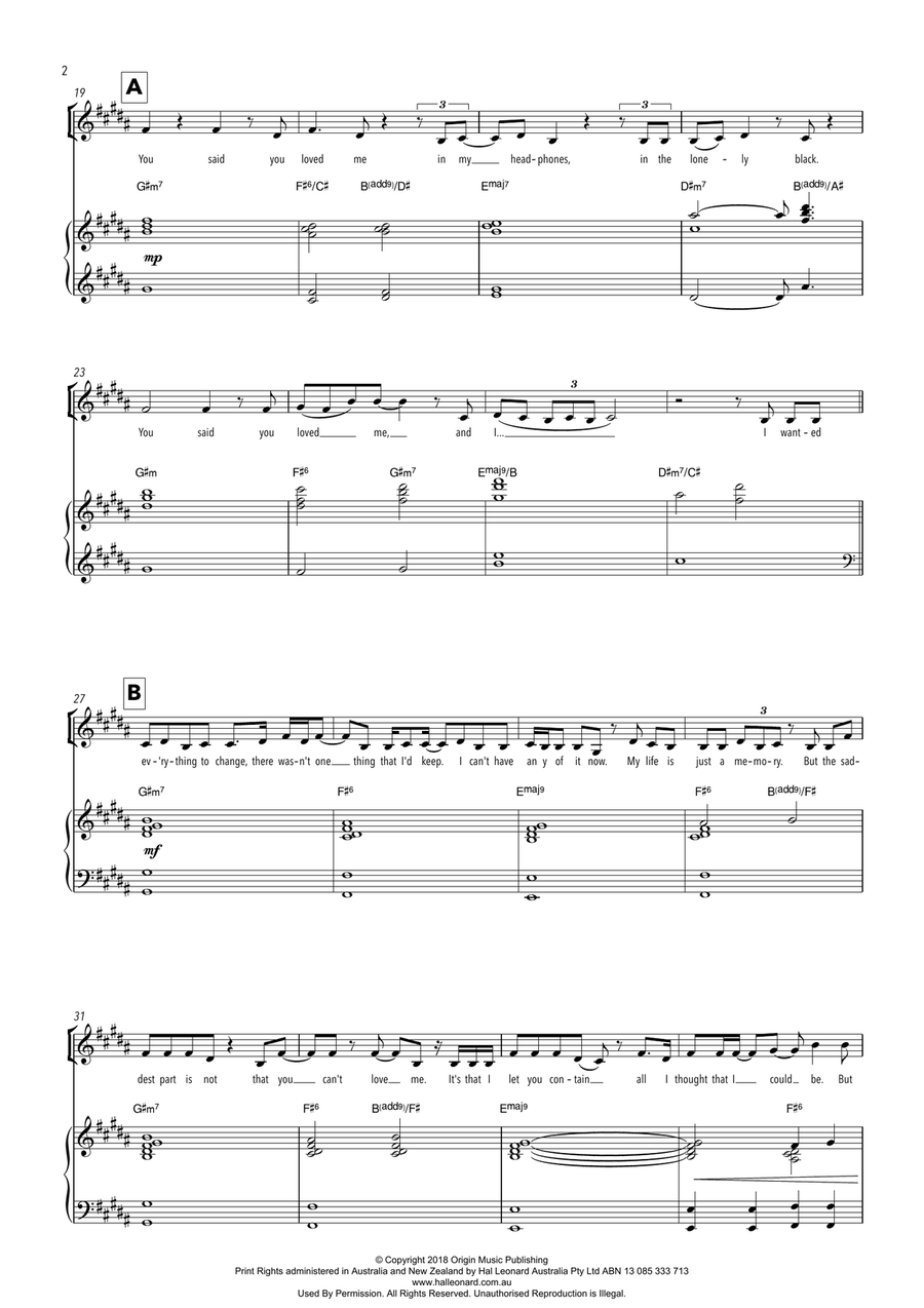 Silly Little Girl (from Fangirls) (arr. Alice Chance and Zara Stanton) Piano, Vocal scores gallery preview page 2
