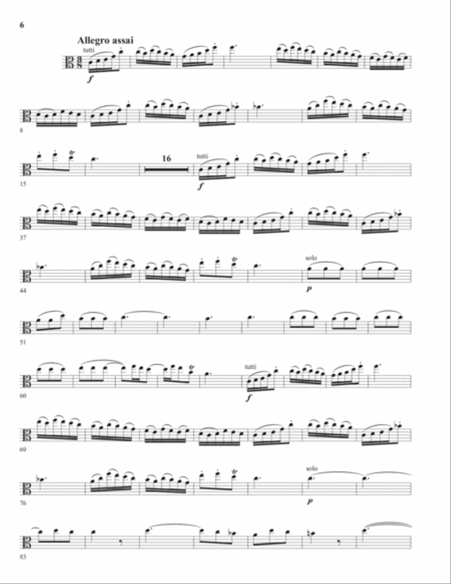 Concerto for Viola in C Major ENSEMBLE PARTS Chamber Orchestra scores gallery preview page 6