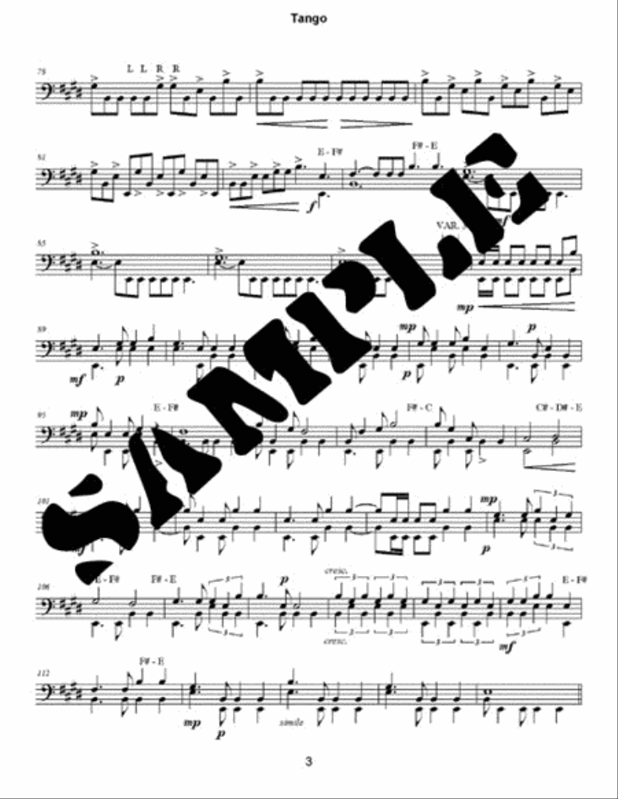 Tango for Timpani Tango for Timpani Percussion scores gallery preview page 2
