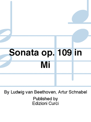 Sonata op. 109 in Mi