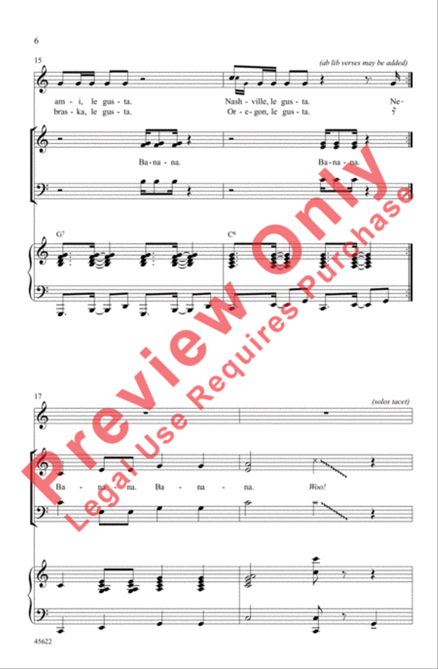 Banana! Banana! 3-Part scores gallery preview page 5