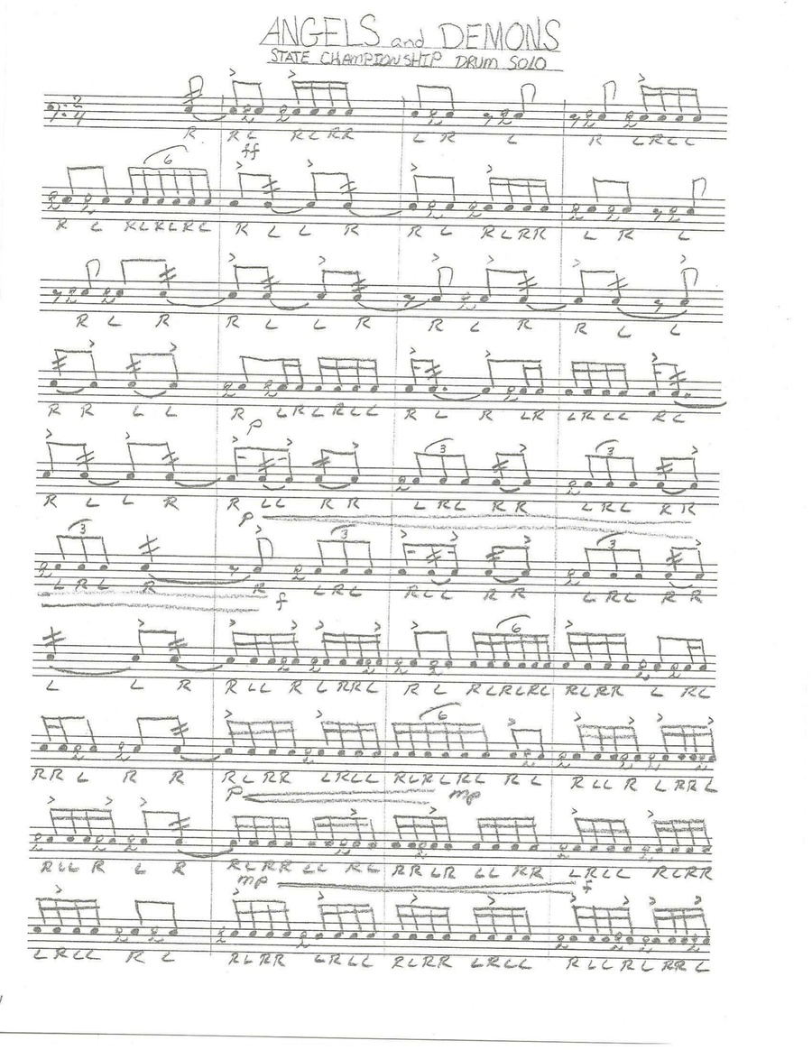 Angels and Demons Angels and Demons Marching Band scores gallery preview page 1