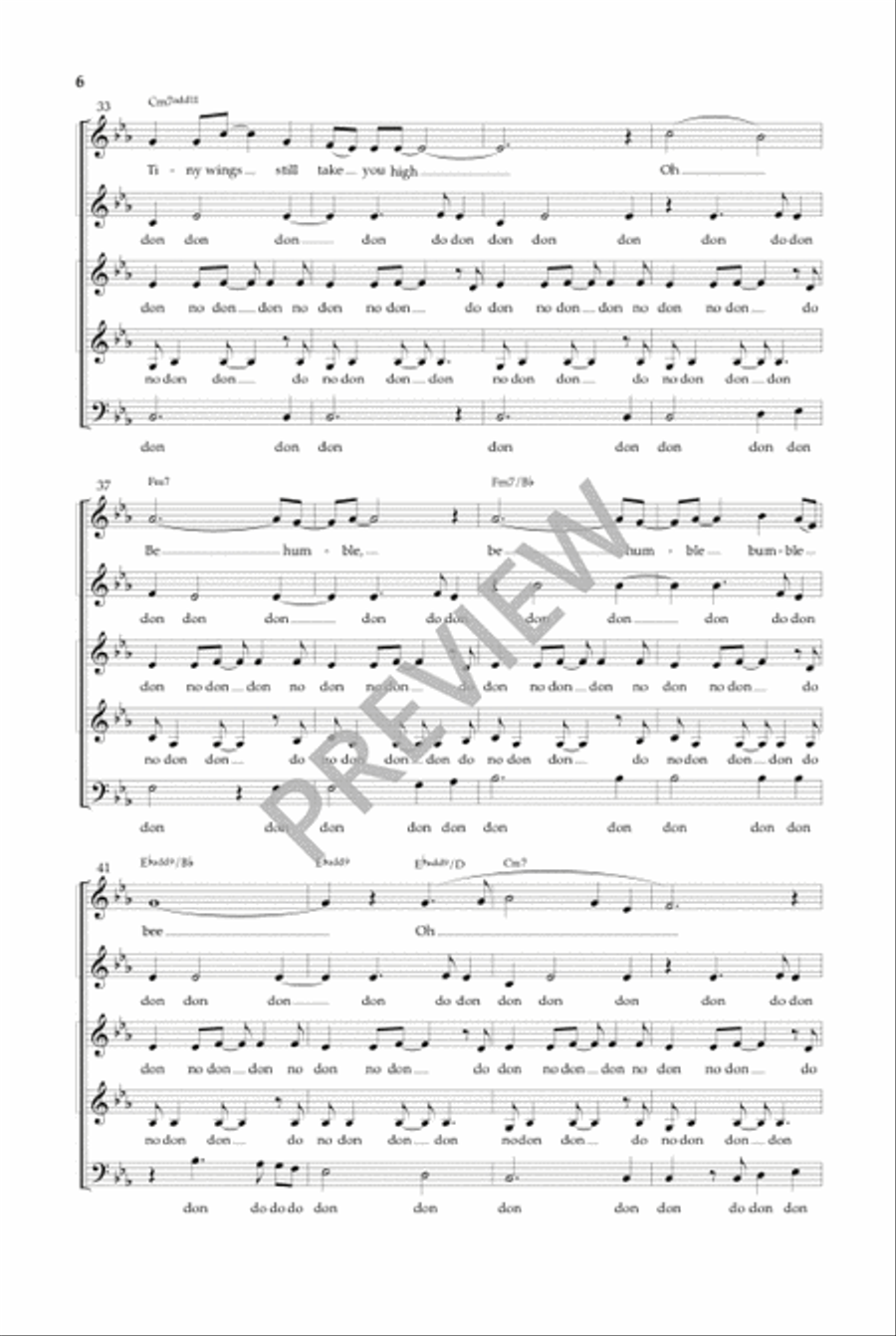 Bumble Bee - SSAATB (Vocal Score) SSAATB scores gallery preview page 5